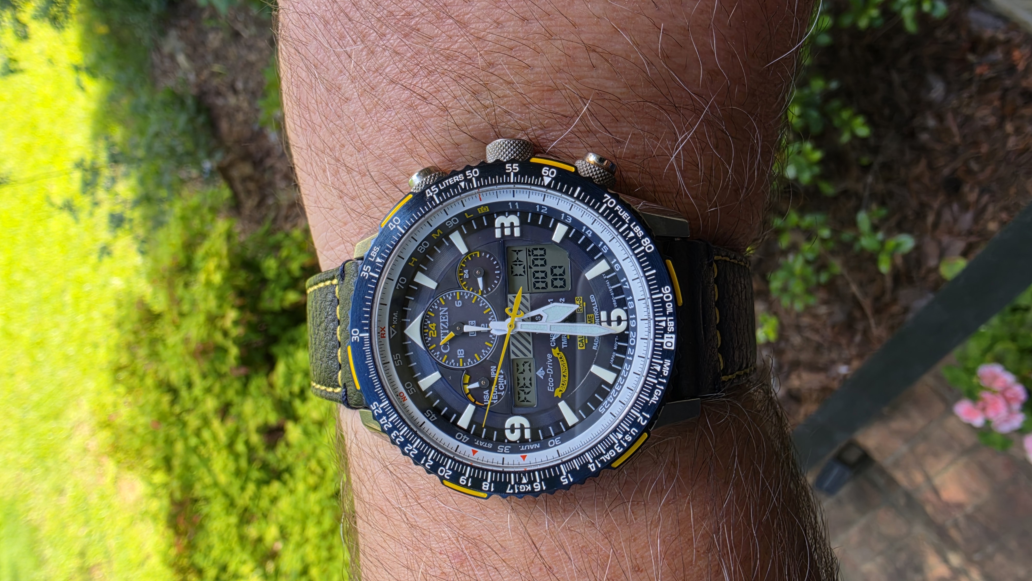 Citizen Promaster Skyhawk AT Blue Angels JY8078-01L on wrist